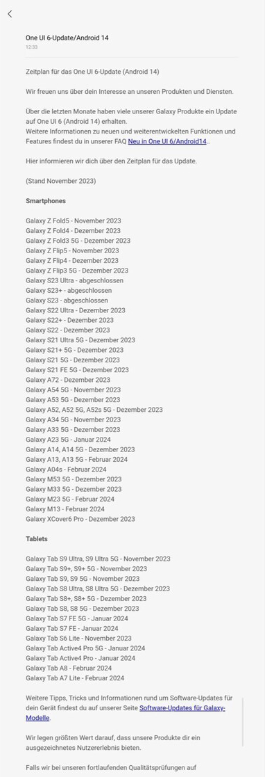 Samsung pubblica il nuovo programma di rilascio di Android 14 e One UI 6  per oltre 40 dispositivi -  News