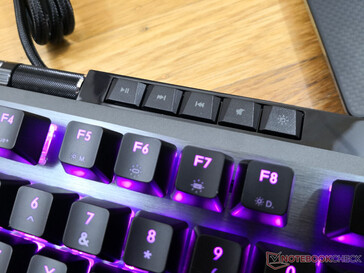 I cinque tasti multimediali non sono retroilluminati