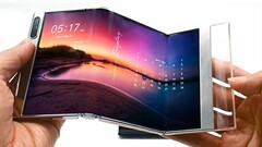 Un prototipo di display tri-folding. (Fonte: Samsung)