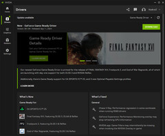 Nvidia GeForce Game Ready Driver 561.09 note di aggiornamento nell&#039;app Nvidia (Fonte immagine: Own)