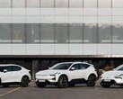 Gli EV Polestar davanti alla sede dell'azienda a Göteborg, in Svezia. (Fonte: Polestar)