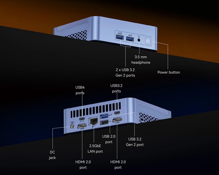 La connettività di Geekom AX8 Pro (Fonte: Geekom)