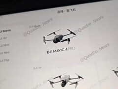 Il Mavic 4 Pro è uno dei diversi droni consumer che DJI dovrebbe rilasciare nel corso dell&#039;anno. (Fonte immagine: @Quadro_News)