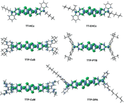 I tiazol[5,4-d]tiazoli sono molto efficaci nel convertire la luce ambientale in elettricità - il TTP-DPA è il migliore. (Fonte: ACS Applied Materials &amp; Interfaces)