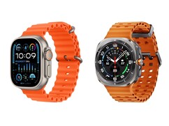 A sinistra: Apple Watch Ultra 2 | A destra: Samsung Galaxy Watch Ultra (Fonte: Apple, Samsung)