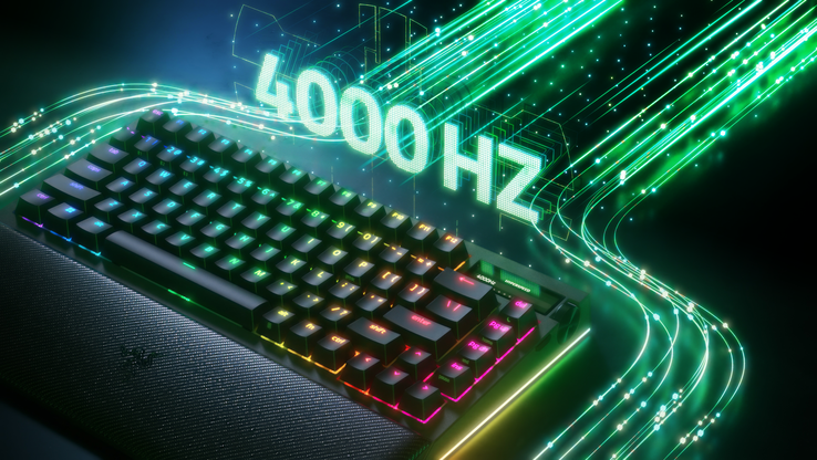 La tastiera supporta una frequenza di polling di 4.000 Hz per input ultra-reattivi. (Fonte immagine: Razer)