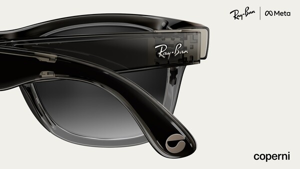 Gli occhiali Ray-Ban Meta x Coperni Limited Edition hanno una montatura nera trasparente. (Fonte: Meta)