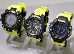 Da sinistra a destra, il Casio GW-9500MRY-1A9 Mudman, GR-B300RY-1A9 GravityMaster, GPR-H1000RY-1A9 RangeMan. (Fonte immagine: @geesgshock su Instagram))