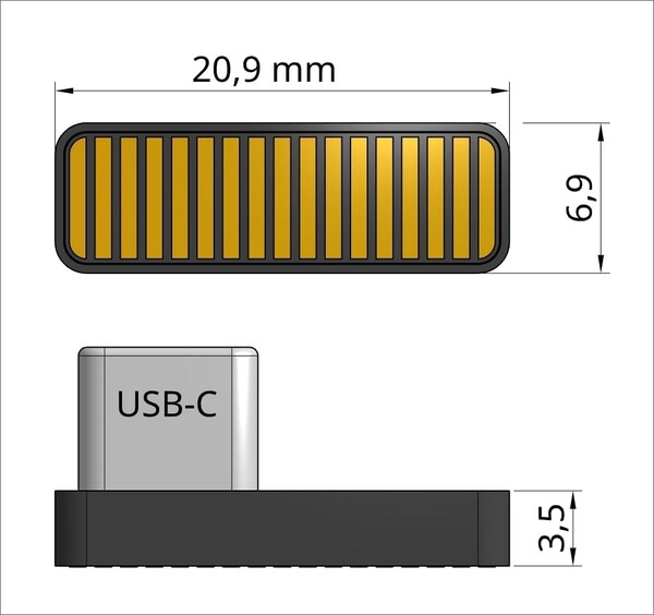 SoundSlide si collega alla porta USB-C di un computer. (Fonte: SoundSlide)