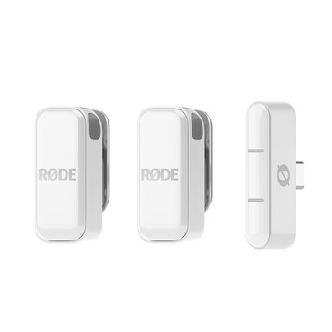 Il Wireless Micro è disponibile in nero o bianco, con un connettore USB-C o Lightning (Fonte: Rode)