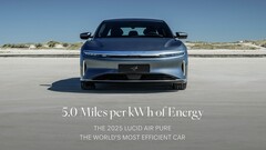 La nuova Lucid Air percorre 420 miglia con una batteria da 84 kWh (Fonte: Lucid)