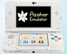 Il logo dell'emulatore Nintendo 3DS Azahar sullo schermo della console 3DS