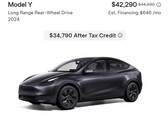 Tesla offre ora la Model Y in inventario a meno di 35.000 dollari (Fonte: Tesla)