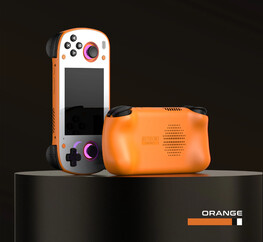 Il design ufficiale arancione di Retroid per il Pocket Mini. (Fonte: Retroid)