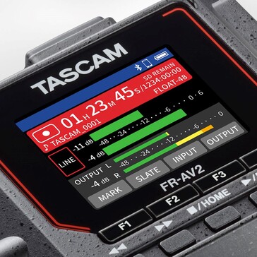 Il registratore FR-AV2 ha un luminoso display LCD a colori da 2 pollici. (Fonte immagine: TASCAM)