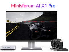 Minisforum AI X1 Pro dispone di due porte USB4 e di una porta OCuLink (Fonte immagine: Minisforum - modificato)