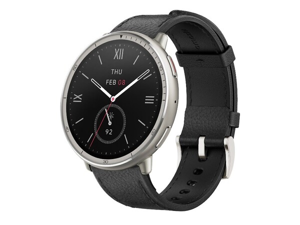 L'Amazfit Active 2 Premium Edition ha una protezione in vetro zaffiro e cinturini in pelle. (Fonte: Amazfit)