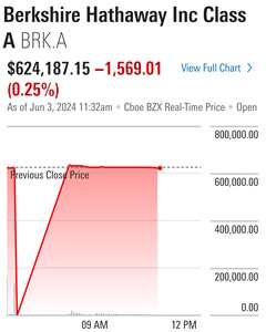 L&#039;anomalia del NYSE causa la perdita di quasi tutto il valore di decine di azioni fino a quando non sarà risolta. (Fonte: Morningstar)