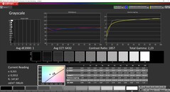 CalMAN Scala di grigi calibrata (spazio colore di destinazione: P3)