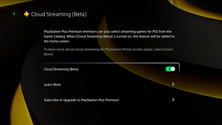 Il Cloud Streaming (Beta) è attualmente un'opzione costosa per il PlayStation Portal. (Fonte: Sony)