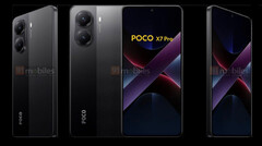 Un rendering di &quot;POCO X7 Pro&quot;. (Fonte: 91Mobiles)