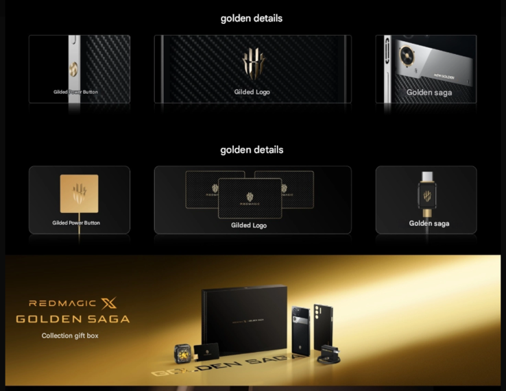 Alcune caratteristiche esclusive del Nubia RedMagic X Golden Saga Limited Edition. (Fonte immagine: IT Home - traduzione automatica dal cinese)