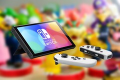 Nintendo ha lanciato lo Switch OLED nell&#039;ottobre 2021 con un prezzo di listino di 350 dollari. (Fonte immagine: Nintendo, Ryan Quintal su Unsplash, modificato)