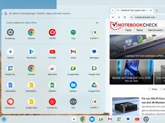 Interfaccia utente di Chrome Flex. (Fonte: Notebookcheck)