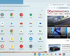 Interfaccia utente di Chrome Flex. (Fonte: Notebookcheck)