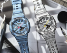 La serie Casio Manga GA-2100MNG presenta due orologi, uno in blu e l'altro in bianco. (Fonte: Casio)