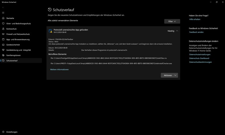 Windows Defender rileva il software indesiderato pre-installato in modo automatico