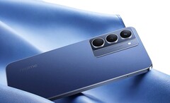 Il Realme P3x 5G ha un design moderno con una cornice piatta e un retro in pelle opzionale. (Fonte immagine: Realme)