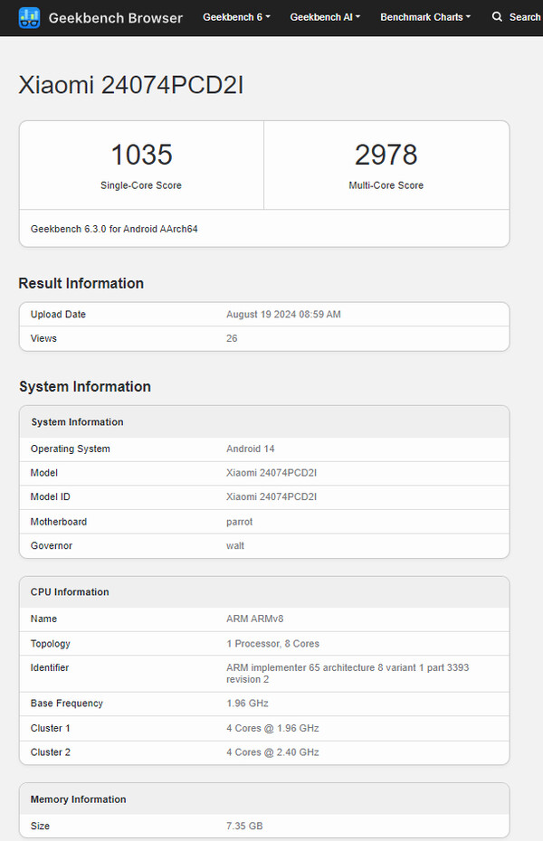 (Fonte: Geekbench)