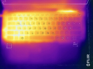 Test di sollecitazione delle temperature di superficie (in alto)