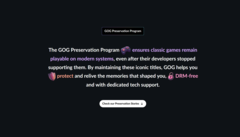 GOG ha intrapreso un importante sforzo di conservazione dei giochi (fonte: GOG)