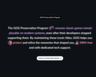 GOG ha intrapreso un importante sforzo di conservazione dei giochi (fonte: GOG)