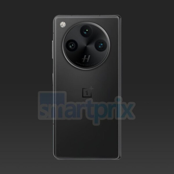 Il rendering di OnePlus Open 2 mostra una configurazione della fotocamera riorganizzata. (Fonte: Smartprix)