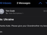 Il messaggio di Tim Cook a una dipendente di Apple riguardo a sua nonna. (Fonte immagine: Twitter)