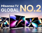 Hisense si dichiara il numero 2 nel mercato dei televisori - ancora una volta. (Fonte: Hisense)