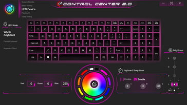 Comandi di illuminazione RGB a tre zone con opzioni della macro di FlexiKey