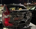 Veicoli danneggiati in una concessionaria Tesla di Salem. Sospetto incendio doloso arrestato (Fonte: Dipartimento di Polizia di Salem)