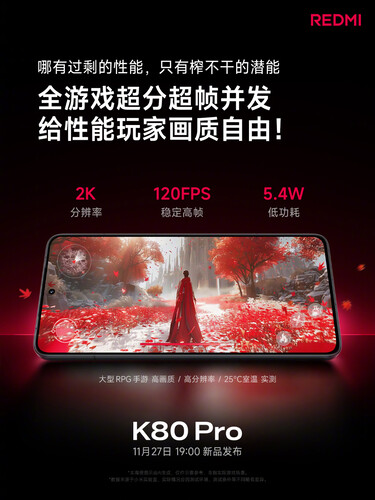 Il Redmi K80 Pro dovrebbe essere affiancato da almeno un altro portatile della serie Redmi K80 durante l'evento di lancio della prossima settimana. (Fonte immagine: Xiaomi