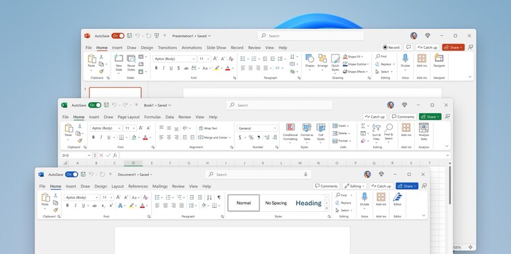 Microsoft Office 2024 è caratterizzato da un design sofisticato.