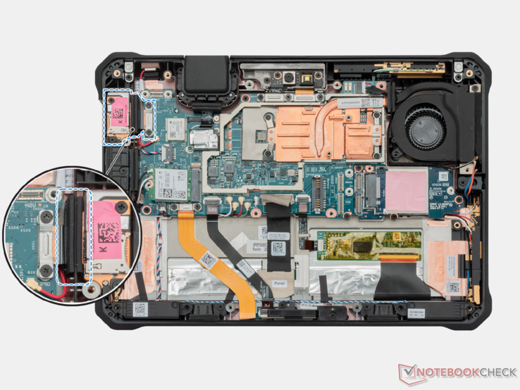 Latitude interno del 7030 Rugged Extreme (Fonte: Dell)