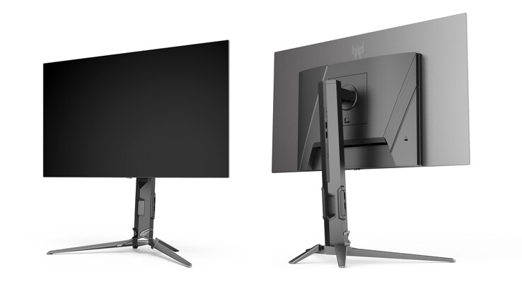 Vista frontale e posteriore del monitor da gioco (Fonte: Acer)