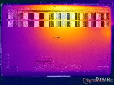 Test di stress sulle temperature di superficie (lato inferiore)