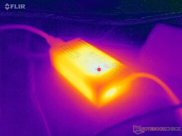 L'adattatore CA raggiunge oltre 42 C quando si utilizzano carichi impegnativi