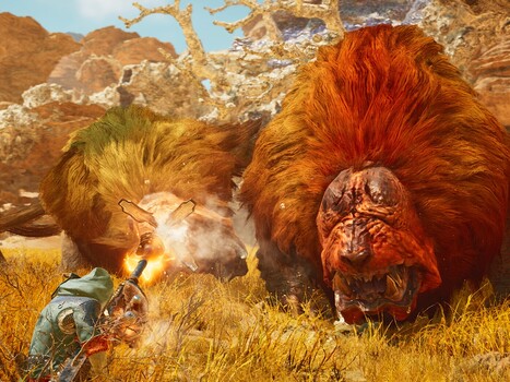 Combattimento nel deserto di Monster Hunter Wilds (Fonte: Steam)