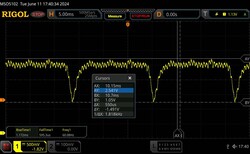 Sfarfallamento PWM di 1818 Hz con una luminosità del 14%