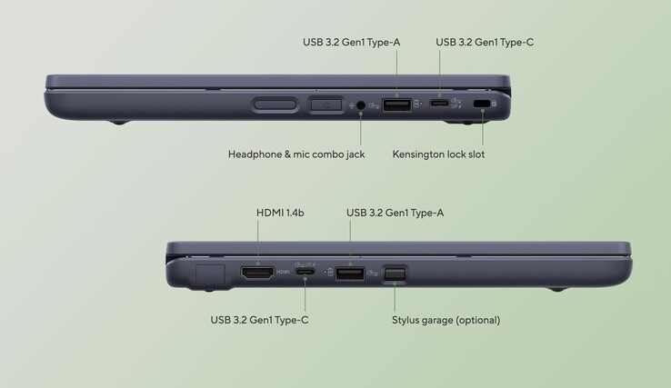 La serie Asus CR è caratterizzata da un'ottima selezione di porte. (Fonte: Asus)